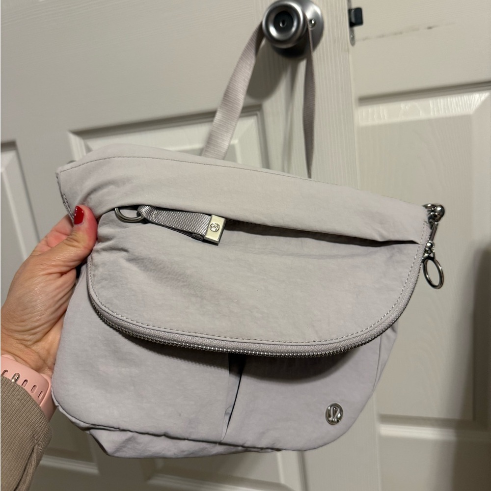 Lululemon Light Gray Festival Crossbody Bag